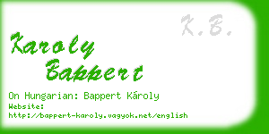 karoly bappert business card